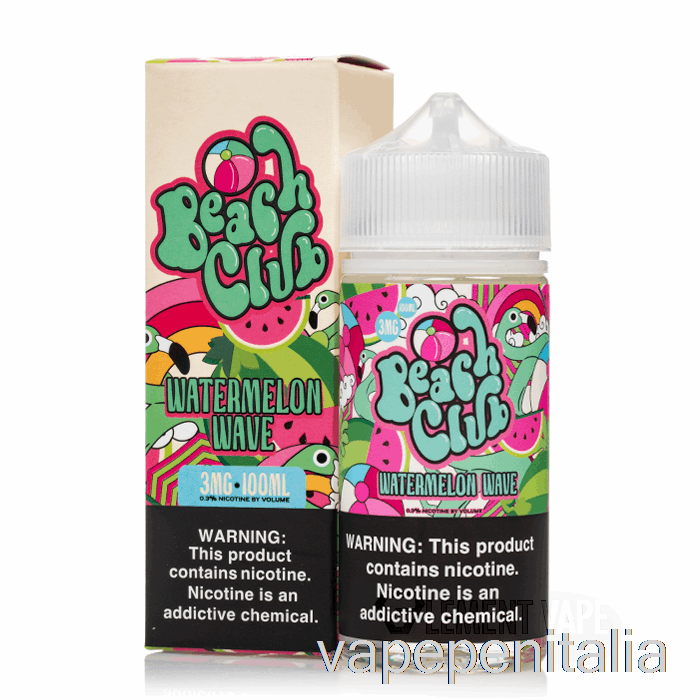 Vape Pen Watermelon Wave - Beach Club - 100ml 12mg